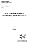Coverpage New Zealand spiders